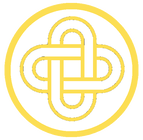 Yellow icon with infinity knot